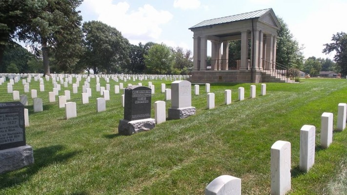 At present day Camp Butler Cemetery